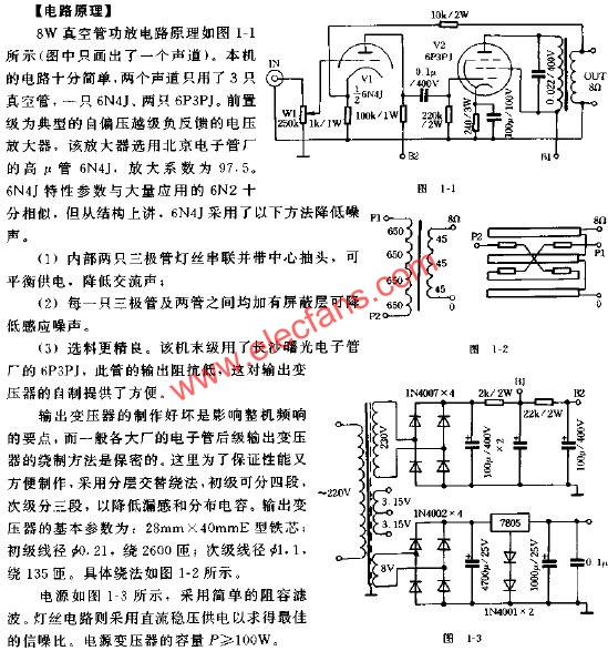 8W真空管功率放大器原理圖  www.asorrir.com