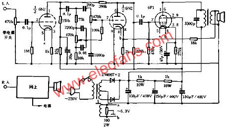 利用電子管收音機改制小功率膽機 www.asorrir.com