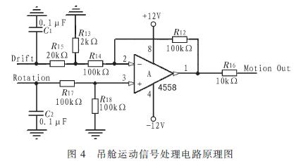 吊艙運(yùn)動信號處理電路原理圖