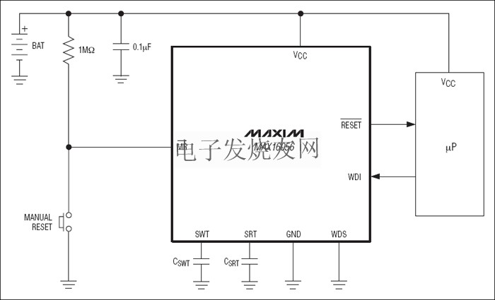 MAX16056-MAX16059超低電流125nA 微處理器(μP)監控電路 www.asorrir.com