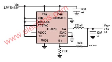 LTC3616應用電路 www.asorrir.com