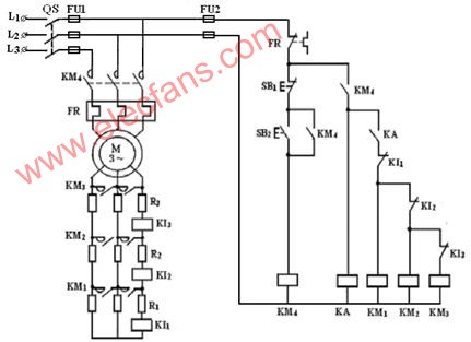 電流原則控制繞線(xiàn)式異步電動(dòng)機(jī)轉(zhuǎn)子串電阻起動(dòng)控制線(xiàn)路