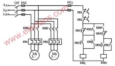兩臺(tái)電動(dòng)機(jī)的順序控制線路 http://www.asorrir.com