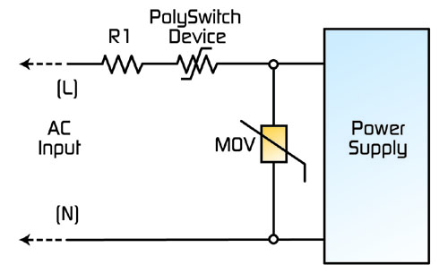 圖3：開關(guān)模式電源的典型電路保護(hù)設(shè)計