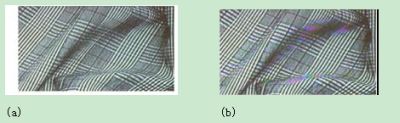 圖8：自適應內置3D梳狀濾波器的解碼器的結果(a)明顯優于內置2D梳狀濾波器的解碼器(b)。