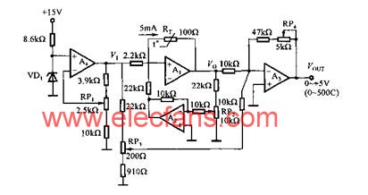 傳感器采用鉑電阻的溫度測(cè)量電路 http://www.asorrir.com