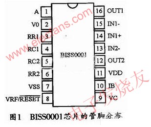 BISS0001芯片的管腳分布圖 www.asorrir.com