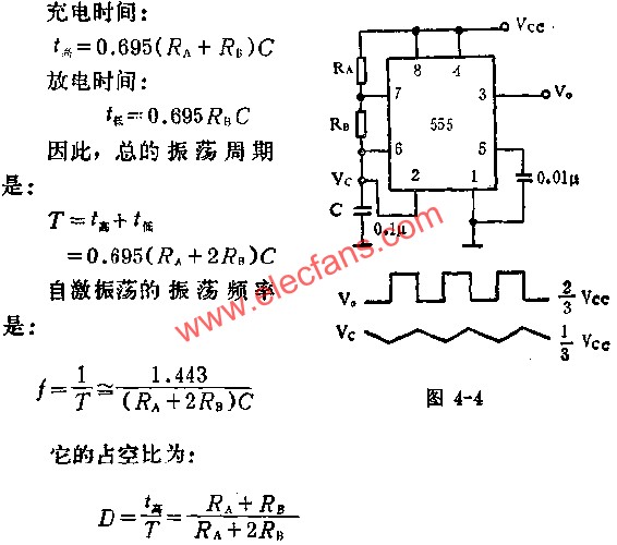 時基集成電路組成振蕩器電路圖 www.asorrir.com