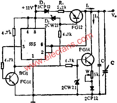 時(shí)基集成電路組成多種波形發(fā)生器電路圖  www.asorrir.com