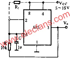 時基集成電路組成輸出200MA的方波發生器電路圖 www.asorrir.com
