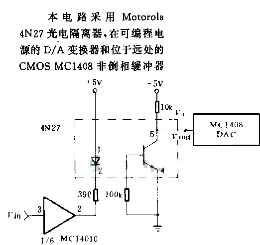 D/A從變換器的500v隔離電路 來源:http://www.asorrir.com