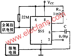 時基集成電路組成接近開關電路圖 www.asorrir.com