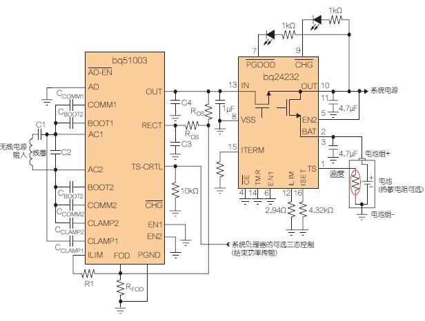 適合低功耗應用的無線電源接收器（帶電池充電器）
