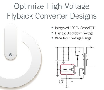 Fairchild發布全球首款1000V集成電源開關