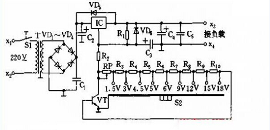 九檔可調直流電源電路參考設計