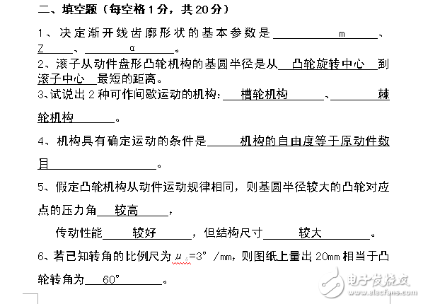 機械設計基礎原理經典試題