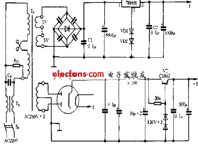 低噪聲電子管前級(jí)電源原理圖
