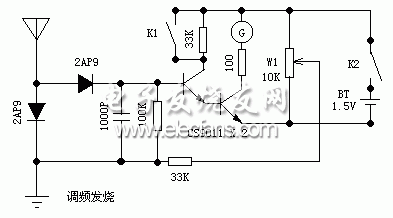 微功率發(fā)射機(jī)用場強(qiáng)儀電路