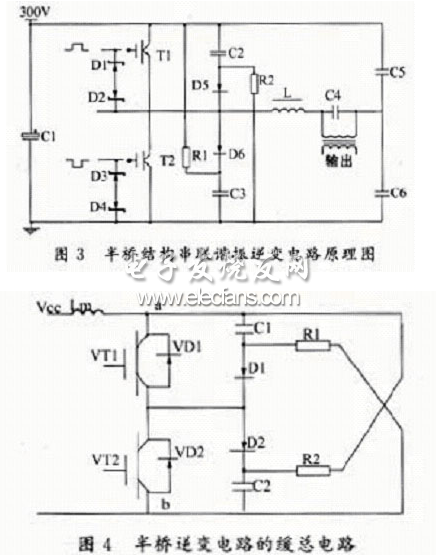半橋結構串聯諧振逆變電路