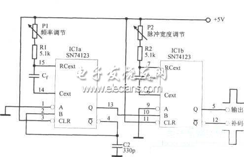 可變脈寬脈沖振蕩器電路