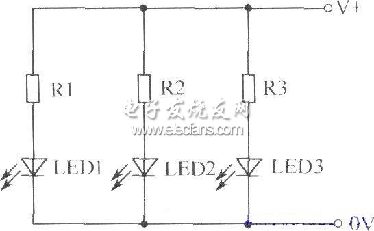 多只LED的驅動電路圖
