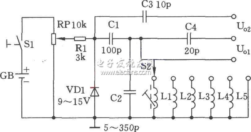 穩(wěn)壓管高頻信號(hào)發(fā)生器電路