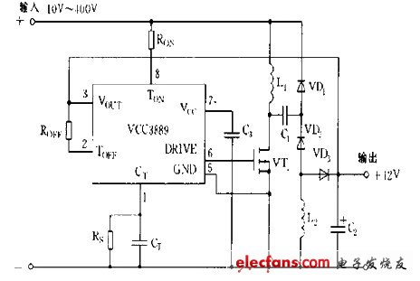 UCC3889典型應(yīng)用電路