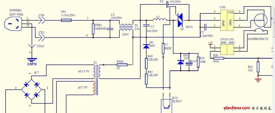 空氣調(diào)節(jié)器典型電路設(shè)計(jì)(截圖)之一
