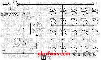 采用普通分立元件的電動車恒流照明燈電路
