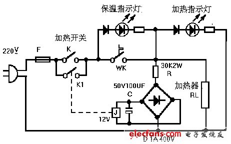 飲水機(jī)節(jié)電改造電路