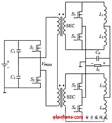 交錯并聯低壓大電流DC/DC變換器原理圖