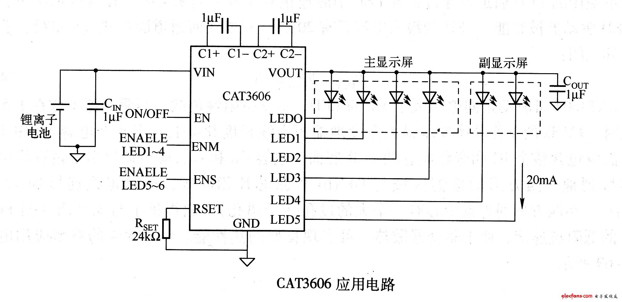 CAT3606應(yīng)用電路