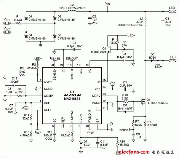 換代燈的LED驅(qū)動(dòng)電路
