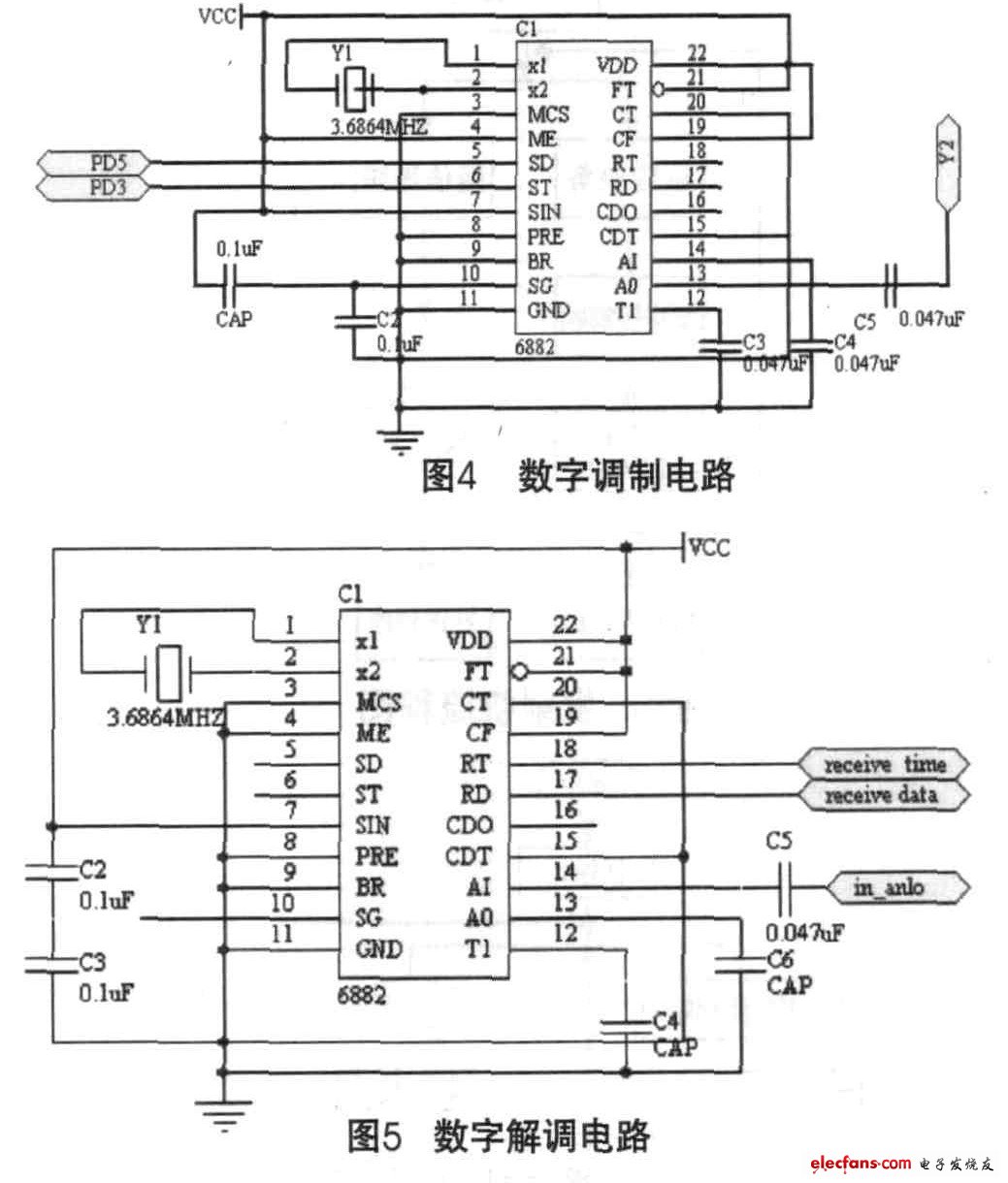 MSM6882的應用接線圖和原理圖