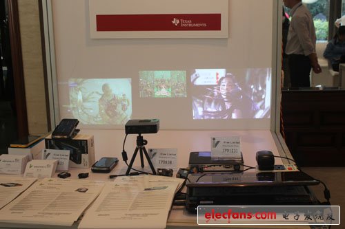 廣景科技展臺——基于DLP Pico技術的微投影方案在消費領域，尤其智能移動設備上的應用不容小覷，廣景科技正式看中了該市場潛力