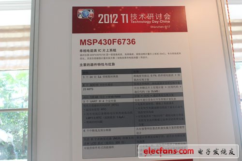 專用于智能抄表系統的德州儀器單向電表IC SoC解決方案——MSP430F6736。