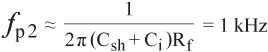 注意，Rsh 比 Rf大兩個數(shù)量級，因此公式1可簡化為：