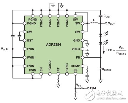 　圖12. 模擬調光電路