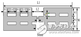 雙頻標簽天線結構圖