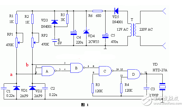 超溫及降溫報警器電路設計