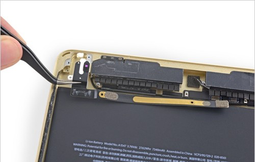 iPad Air2拆機圖文詳解，2GB內存和NFC模組