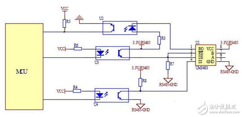 3.3V供電的RS485接口遠(yuǎn)距離數(shù)據(jù)通信電路設(shè)計