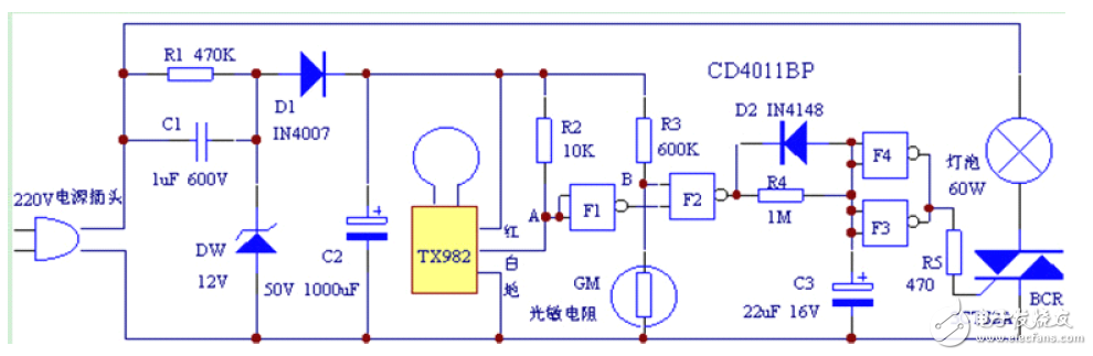 微波感應人體傳感器的典型應用電路設計