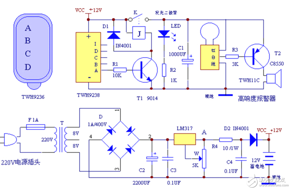 微波感應人體傳感器的典型應用電路設計