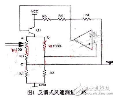 反饋式風速測量電路