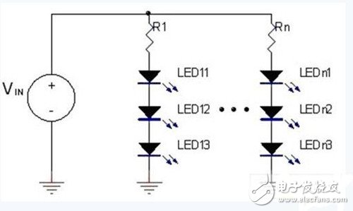 圖1：定電壓LED驅動器。