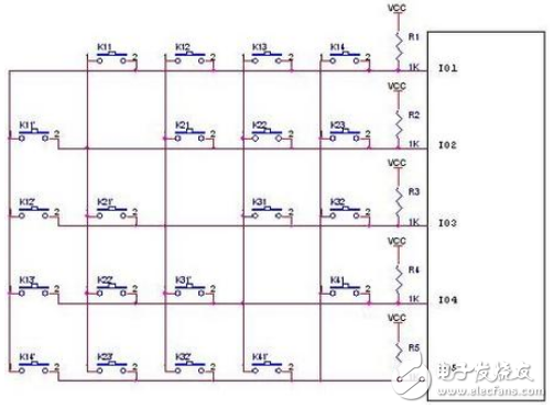 絕妙的IO口掃鍵應(yīng)用電路設(shè)計盤點 —電路圖天天讀（253）