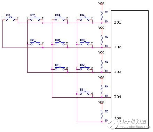 絕妙的IO口掃鍵應(yīng)用電路設(shè)計盤點 —電路圖天天讀（253）