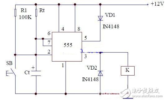 555簡單的延時電路