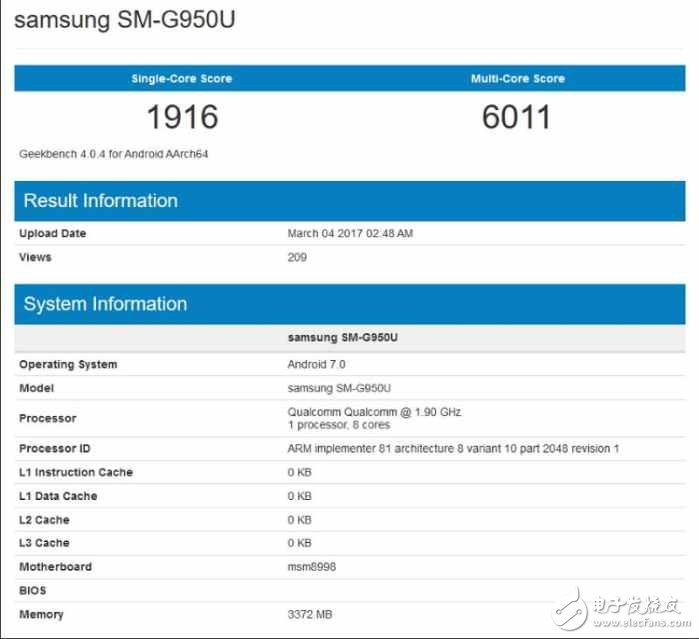 三星Galaxy S8跑分曝光，或許超越華為mate 9，成為新一代的安卓機皇